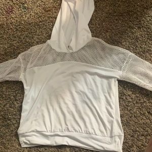 Long sleeve white see through